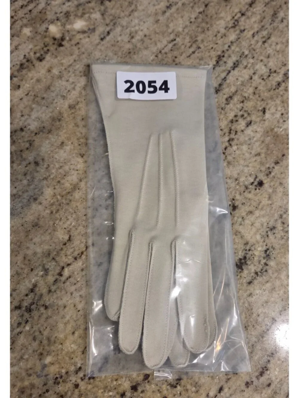New! Vintage Women's Size S 6.5 Gray Beige Cotton Uniform Formal Gloves